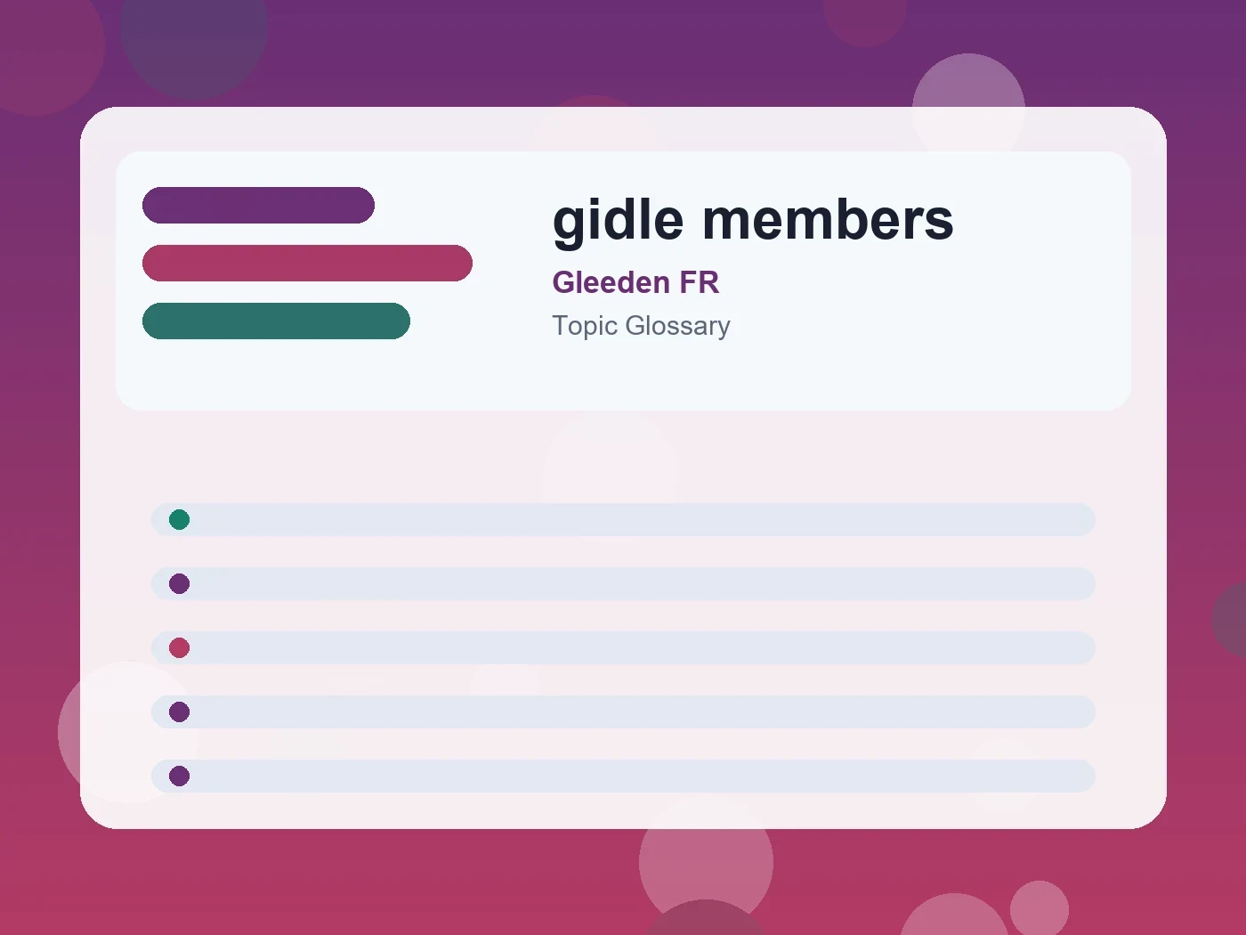 Gleeden FR gidle members guide visual