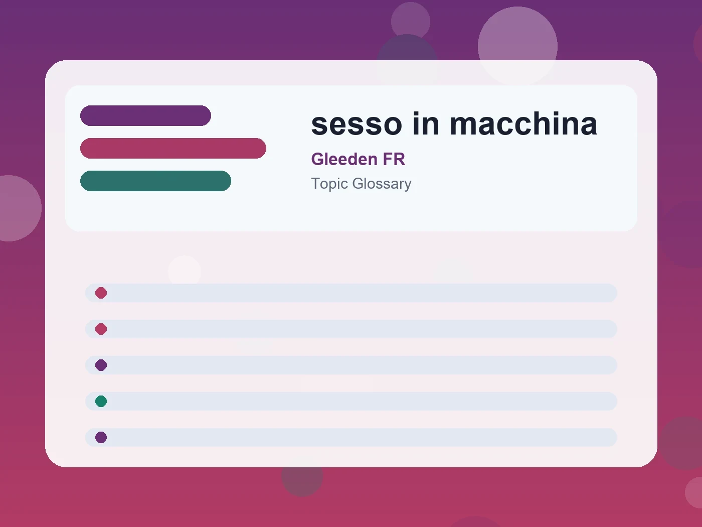 Gleeden FR sesso in macchina guide visual