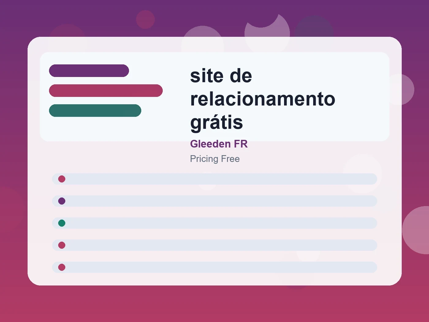 Gleeden FR site de relacionamento grátis guide visual