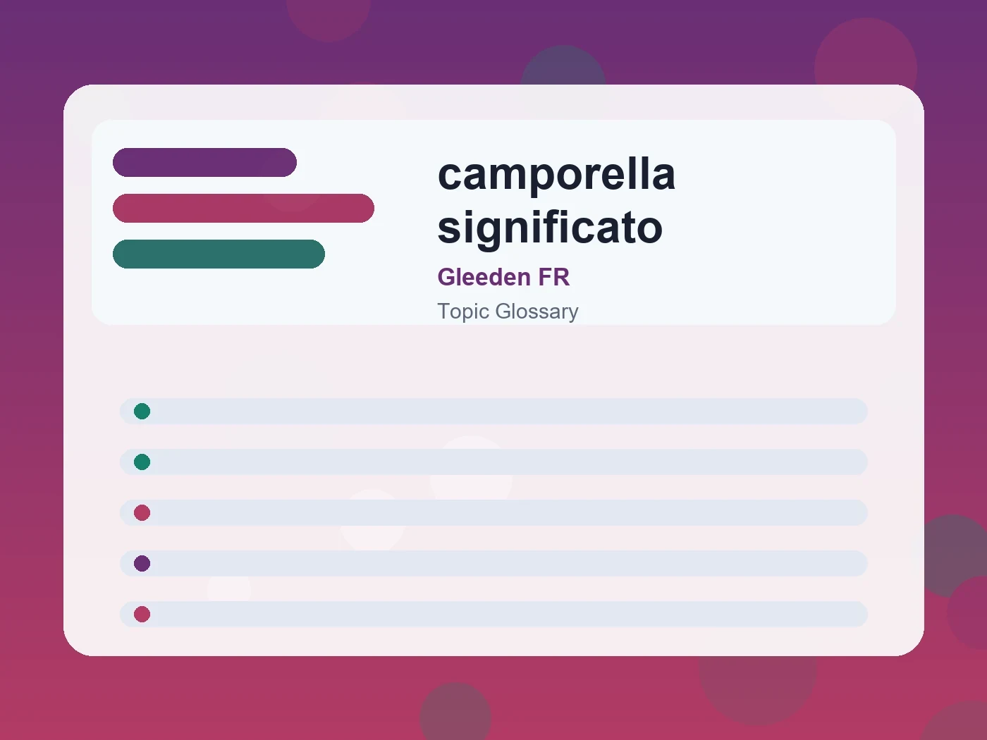Gleeden FR camporella significato guide visual