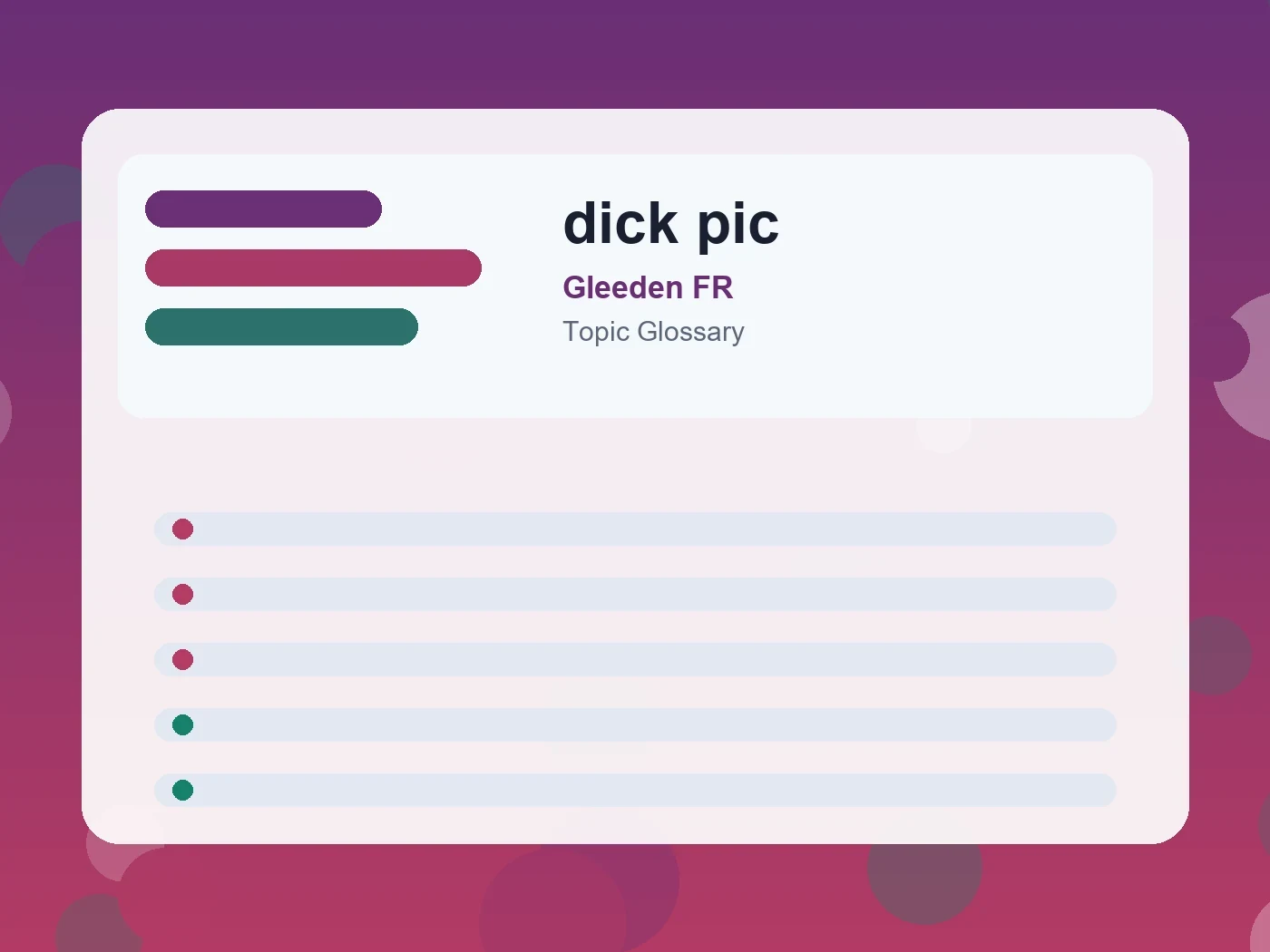 Gleeden FR dick pic guide visual