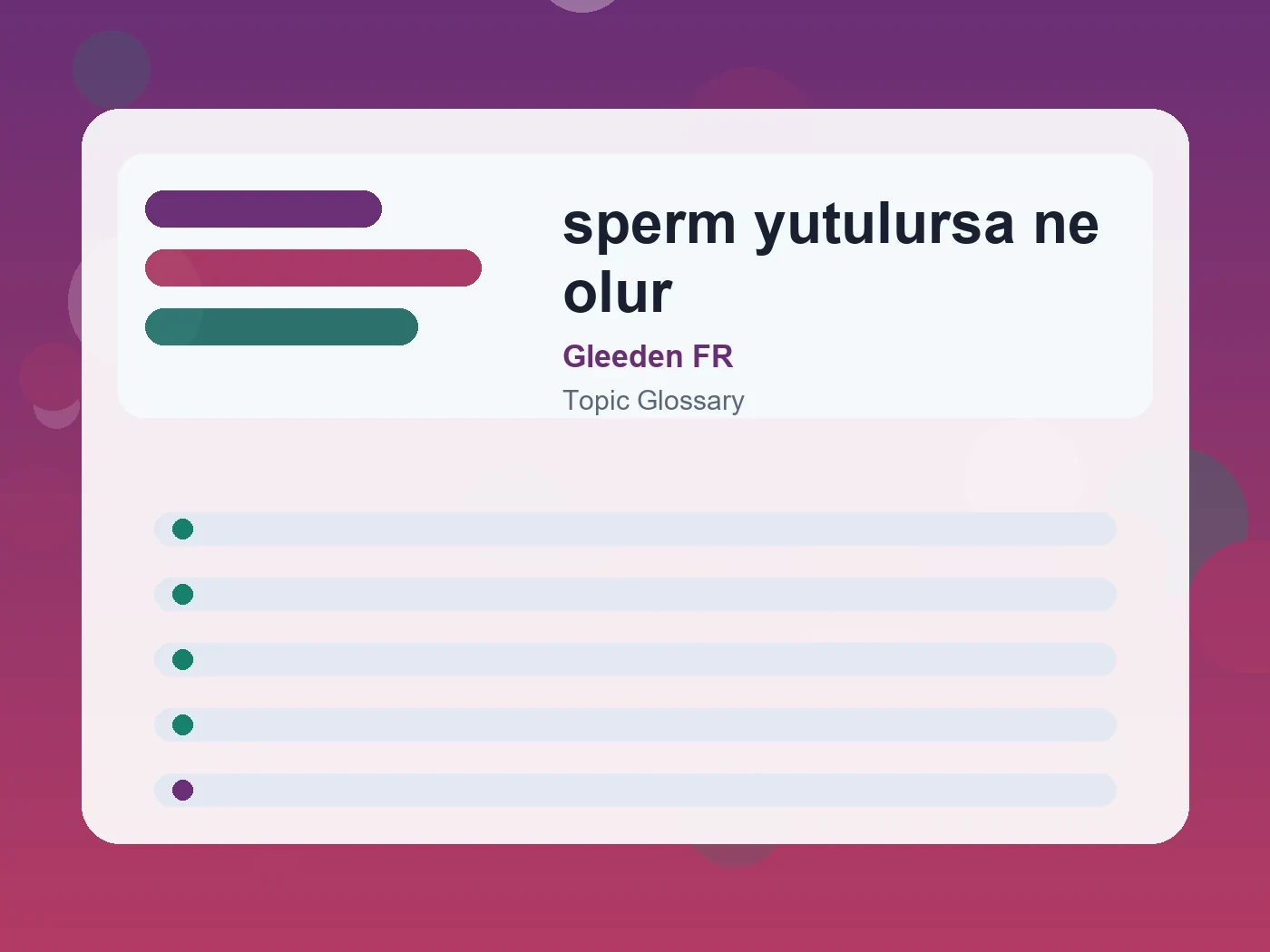 Gleeden FR sperm yutulursa ne olur guide visual