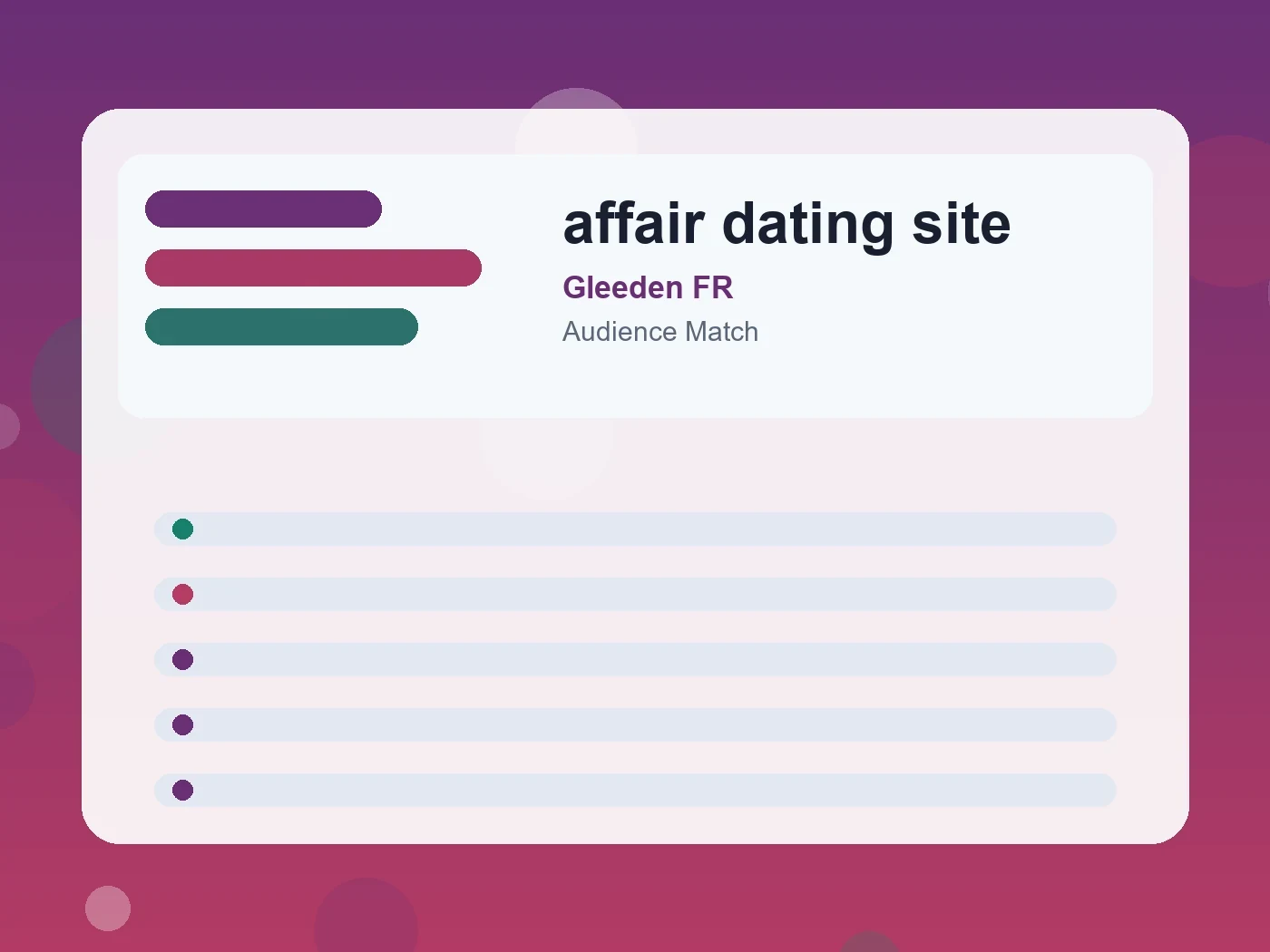 Gleeden FR affair dating site guide visual
