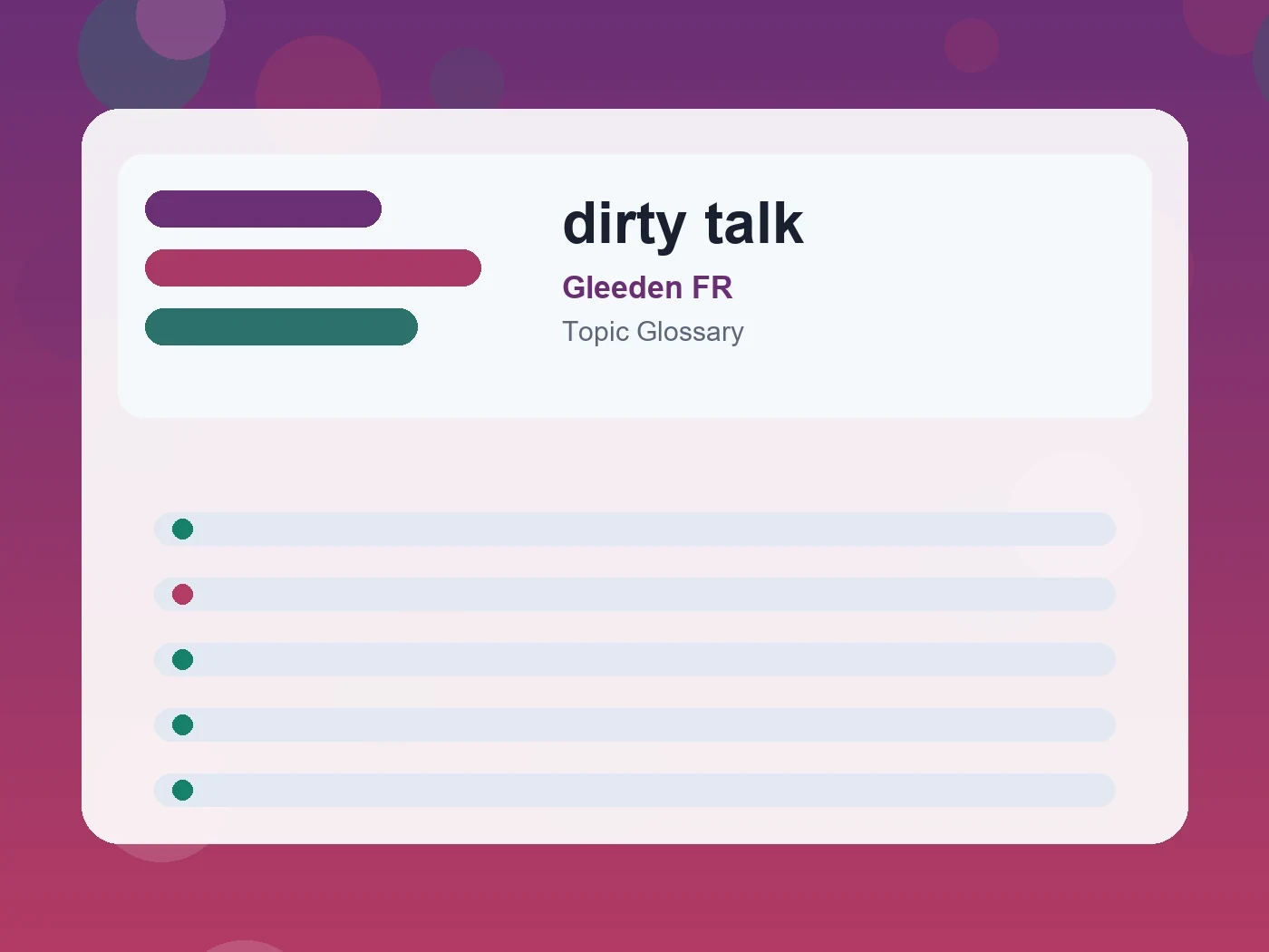 Gleeden FR dirty talk guide visual
