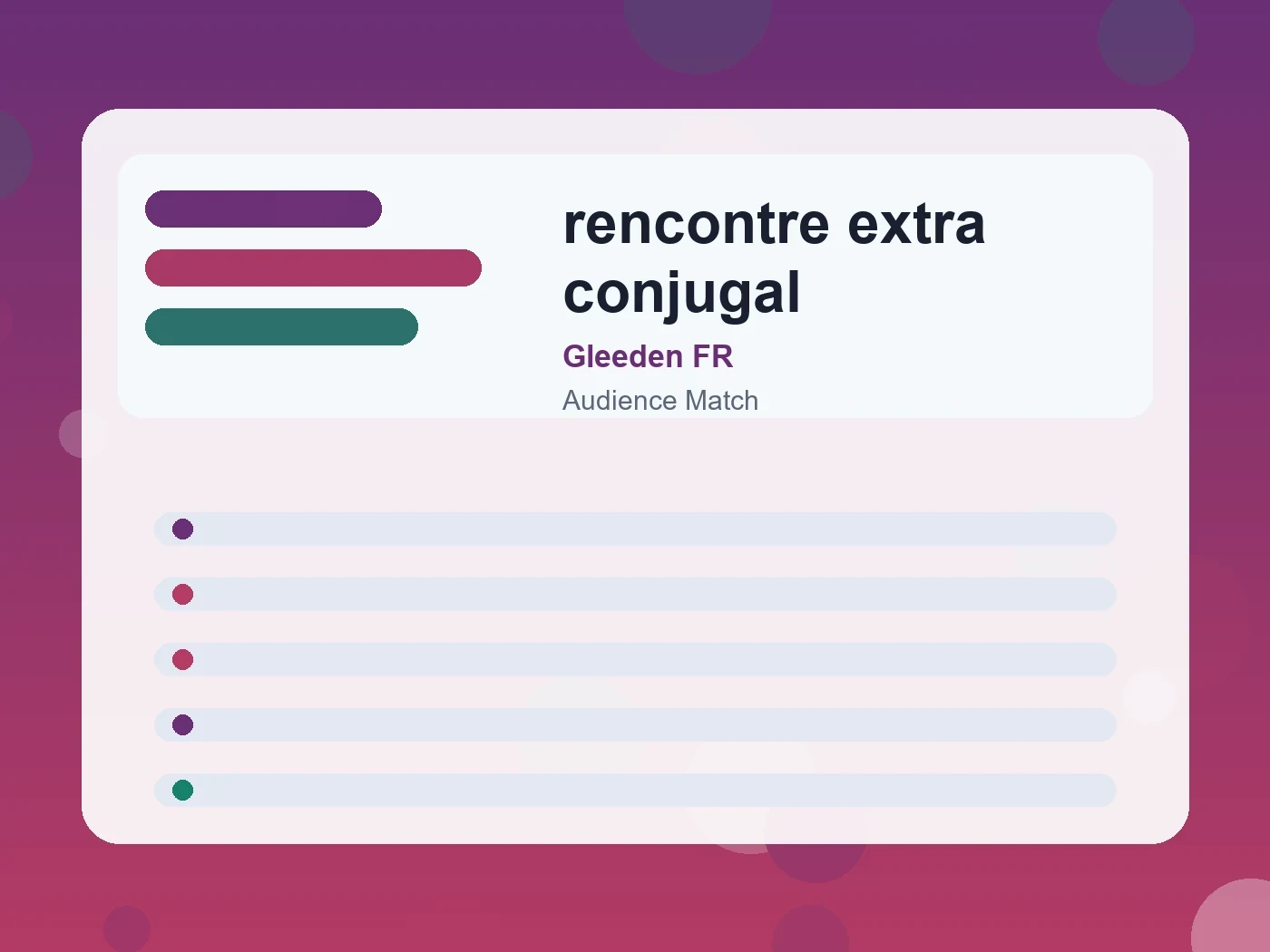 Gleeden FR rencontre extra conjugal guide visual