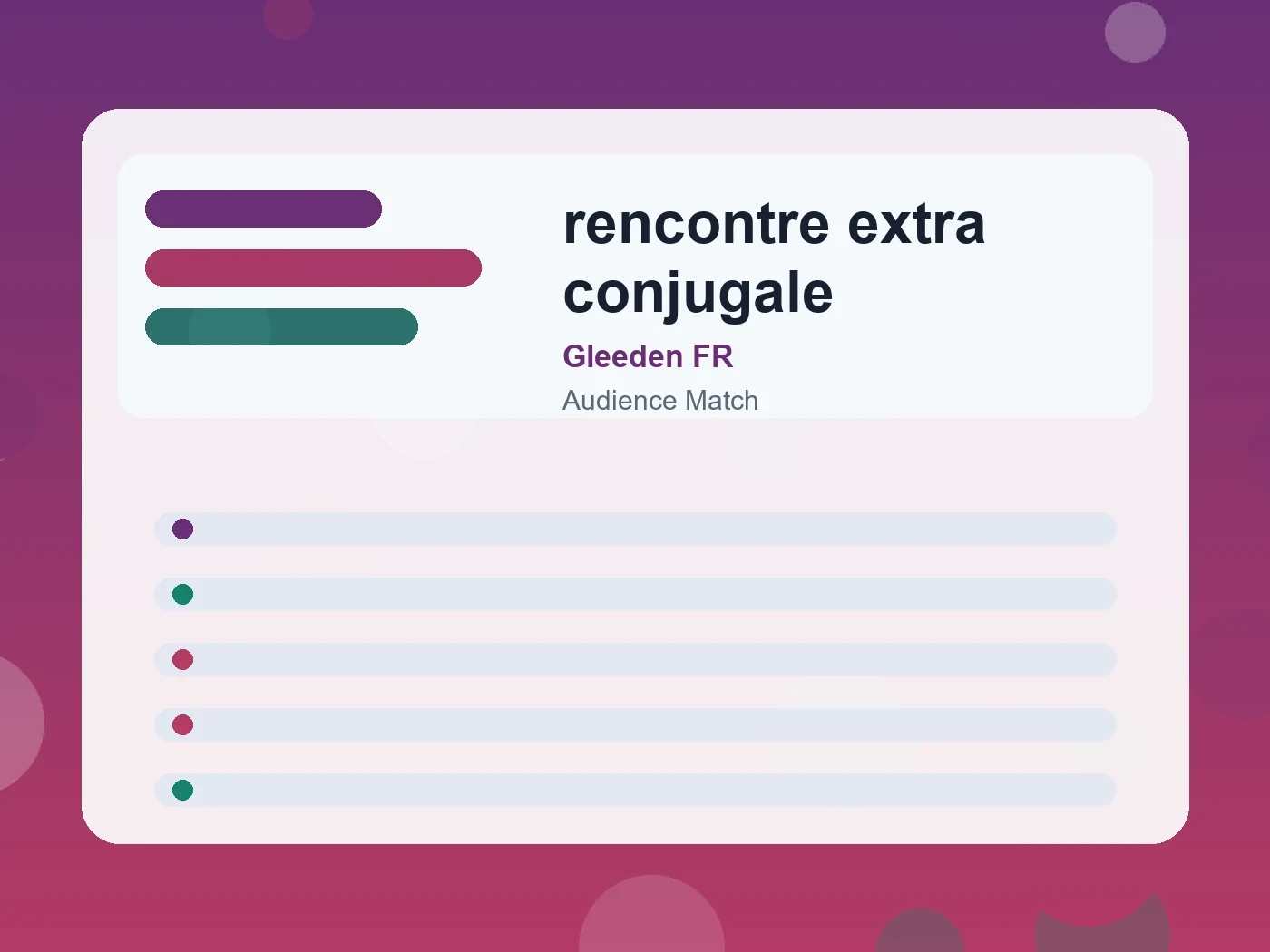 Gleeden FR rencontre extra conjugale guide visual