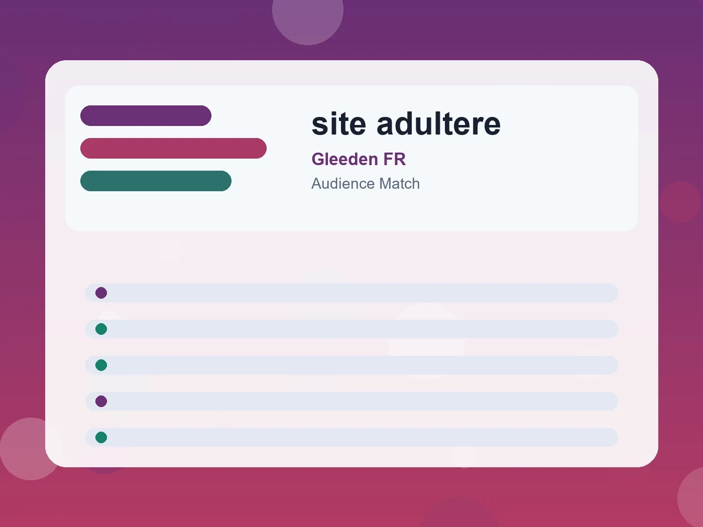 Gleeden FR site adultere guide visual